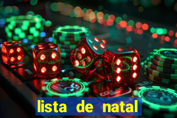 lista de natal para imprimir