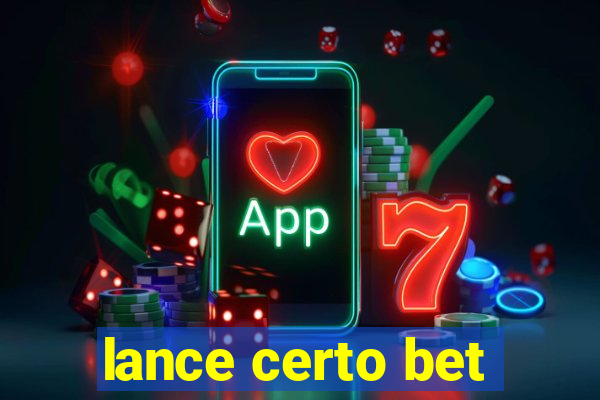 lance certo bet