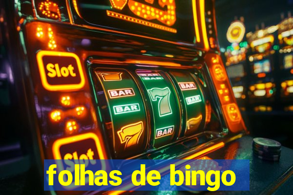 folhas de bingo