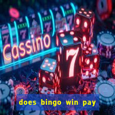 does bingo win pay real money