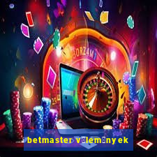 betmaster v茅lem茅nyek