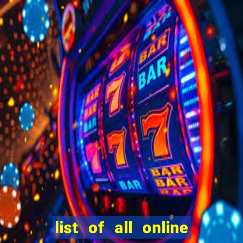 list of all online bingo sites