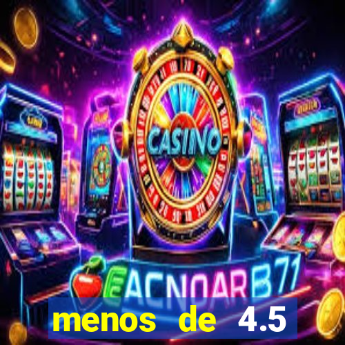 menos de 4.5 escanteios o que significa