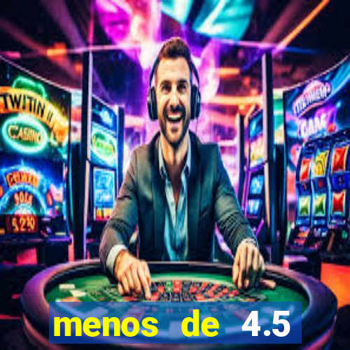 menos de 4.5 escanteios o que significa