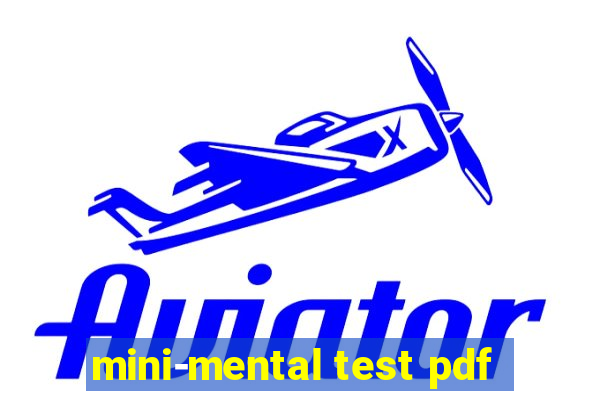 mini-mental test pdf