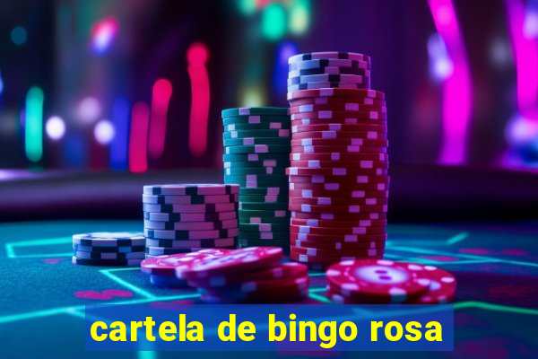 cartela de bingo rosa