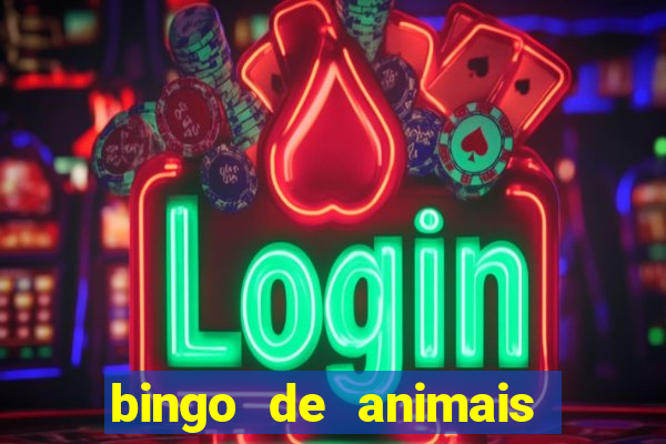 bingo de animais para educa??o infantil