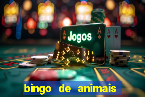 bingo de animais para educa??o infantil