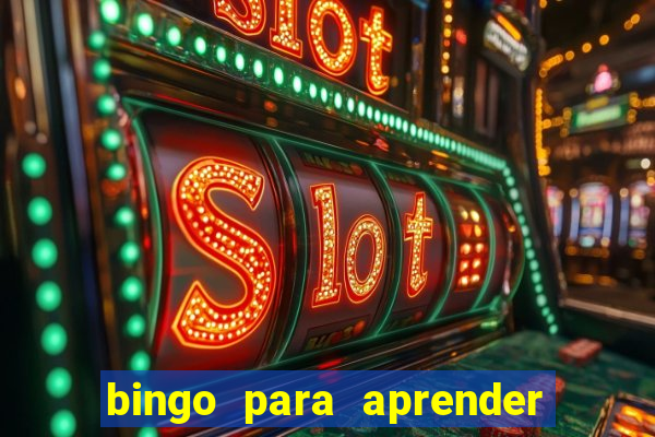 bingo para aprender a leer