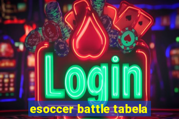 esoccer battle tabela