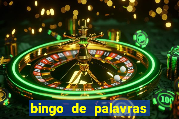 bingo de palavras simples colorido