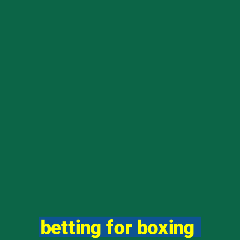 betting for boxing