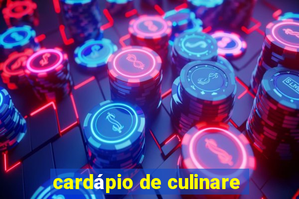 cardápio de culinare