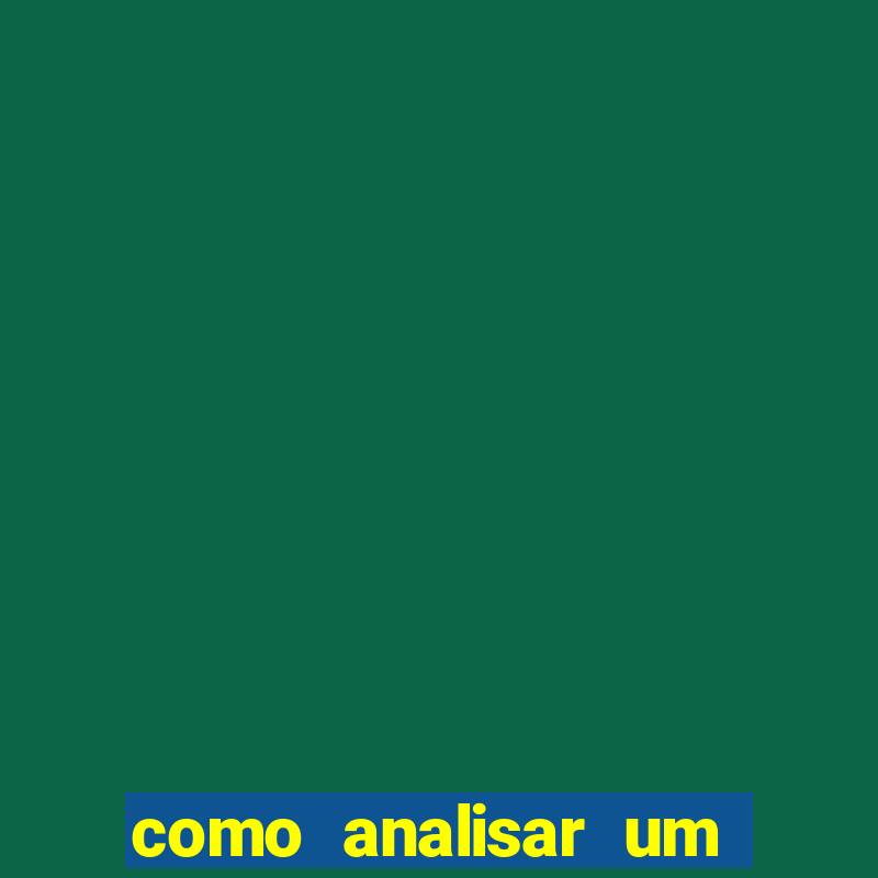 como analisar um jogo de futebol