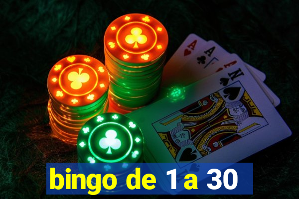 bingo de 1 a 30