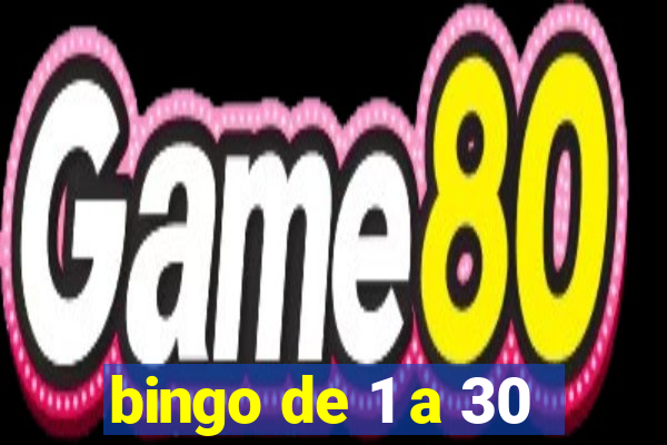 bingo de 1 a 30