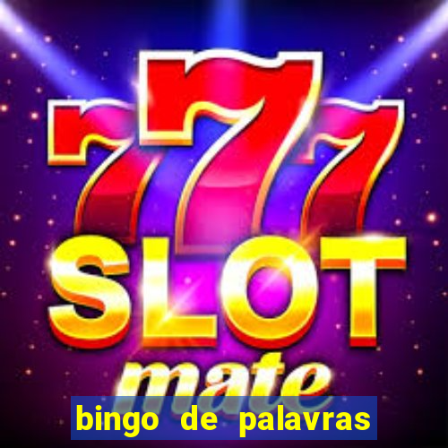 bingo de palavras 3 ano