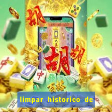 limpar historico de apostas bet365