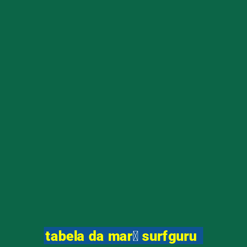 tabela da mar茅 surfguru