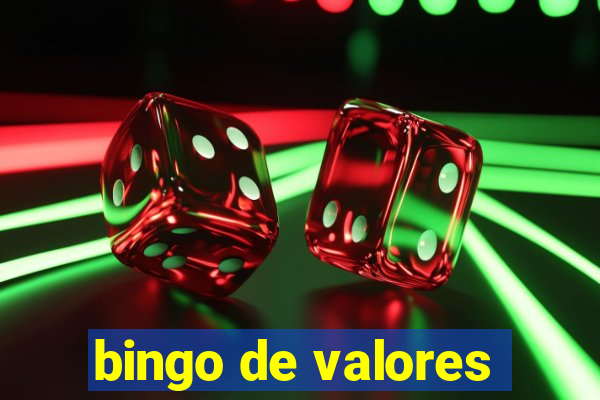 bingo de valores