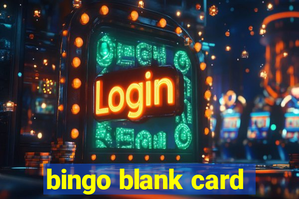 bingo blank card