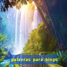 palavras para bingo de cha de lingerie