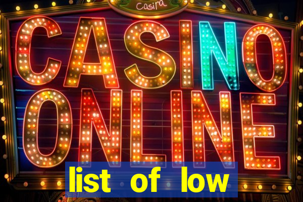 list of low variance slot machines