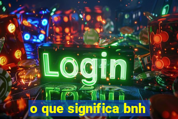 o que significa bnh