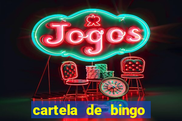 cartela de bingo cha de panela