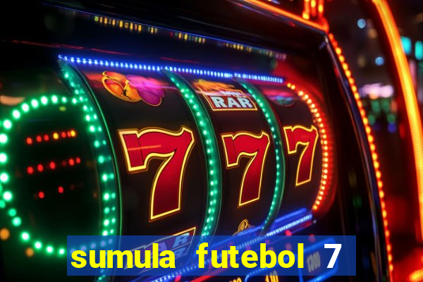 sumula futebol 7 society excel