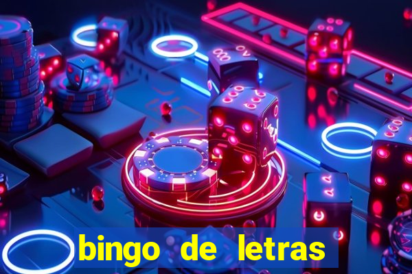 bingo de letras colorido para imprimir