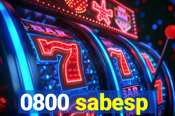 0800 sabesp