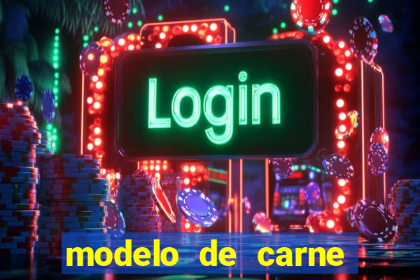 modelo de carne para pagamento