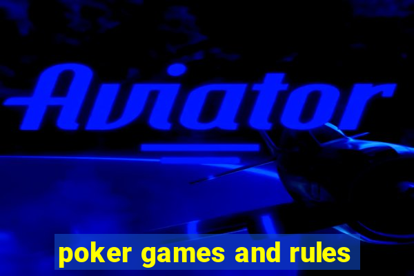 poker games and rules