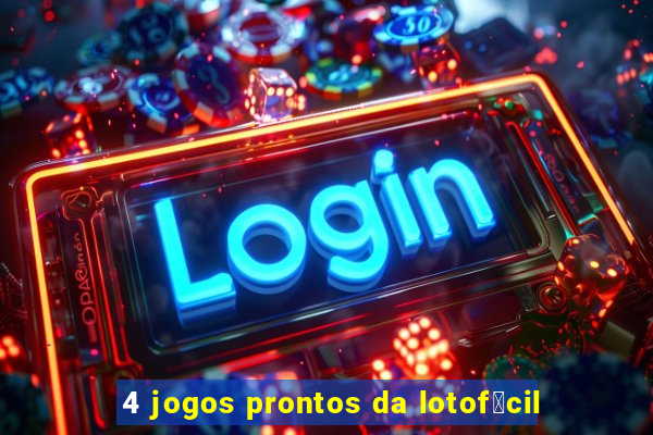 4 jogos prontos da lotof谩cil