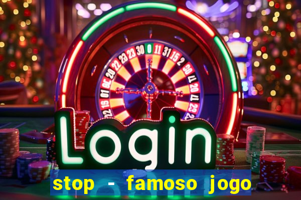 stop - famoso jogo de palavras