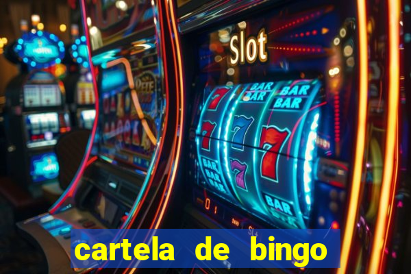 cartela de bingo de letras