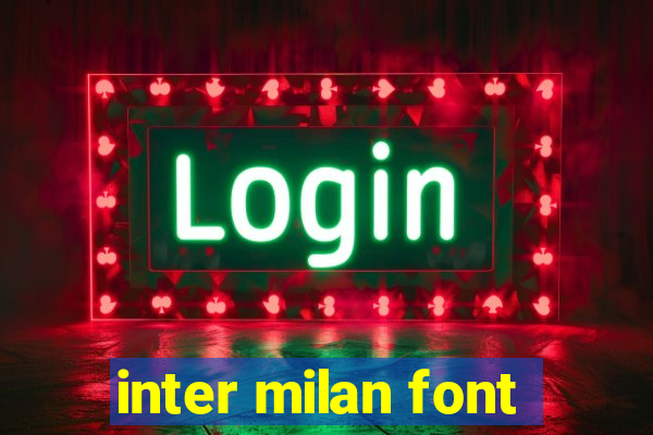 inter milan font