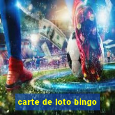 carte de loto bingo