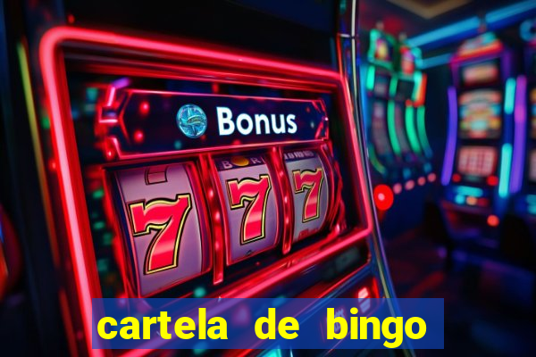 cartela de bingo de nomes para imprimir