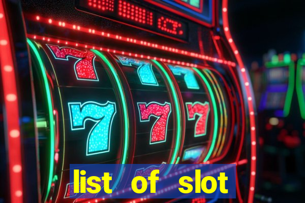 list of slot machines at jake's 58