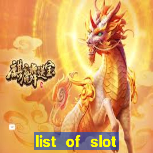 list of slot machines at jake's 58