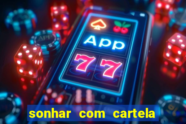 sonhar com cartela de bingo