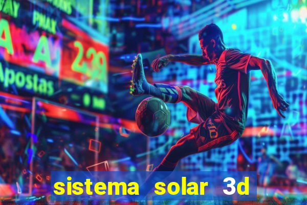 sistema solar 3d em movimento