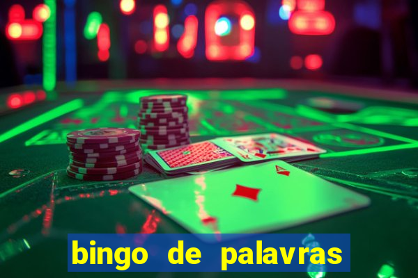 bingo de palavras colorido para imprimir