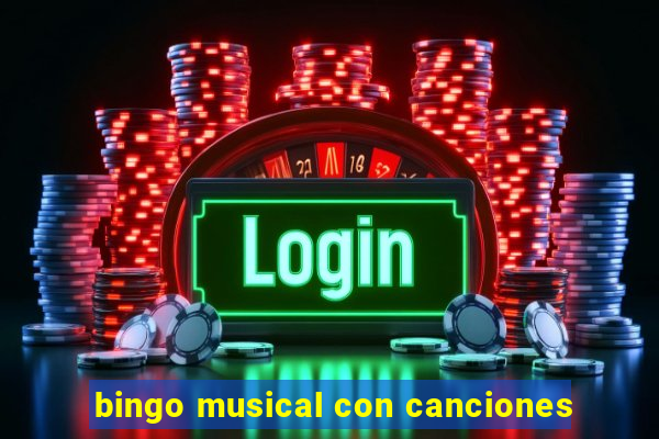 bingo musical con canciones