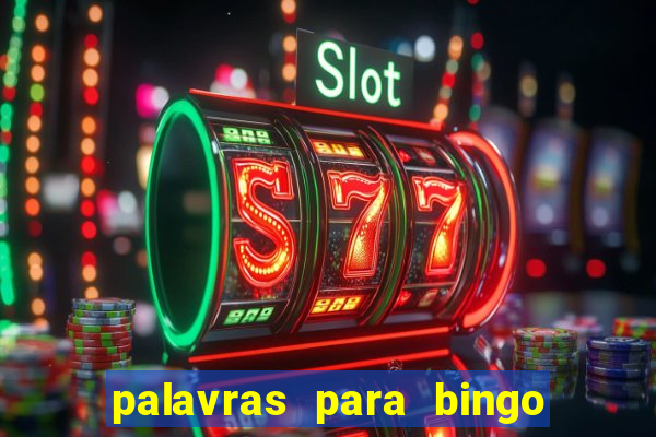 palavras para bingo cha de bebe