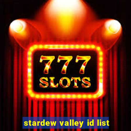 stardew valley id list