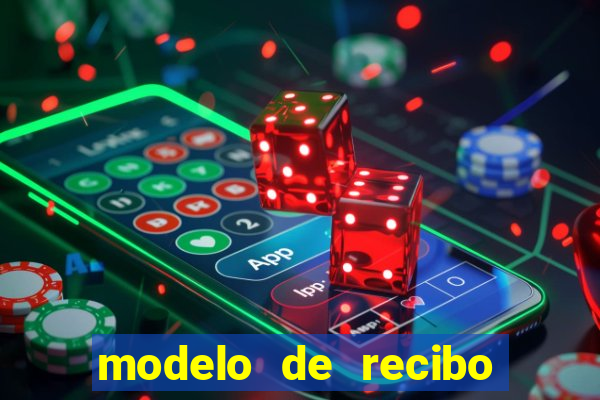 modelo de recibo de pagamento word