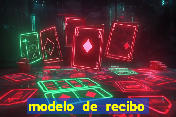 modelo de recibo de pagamento word
